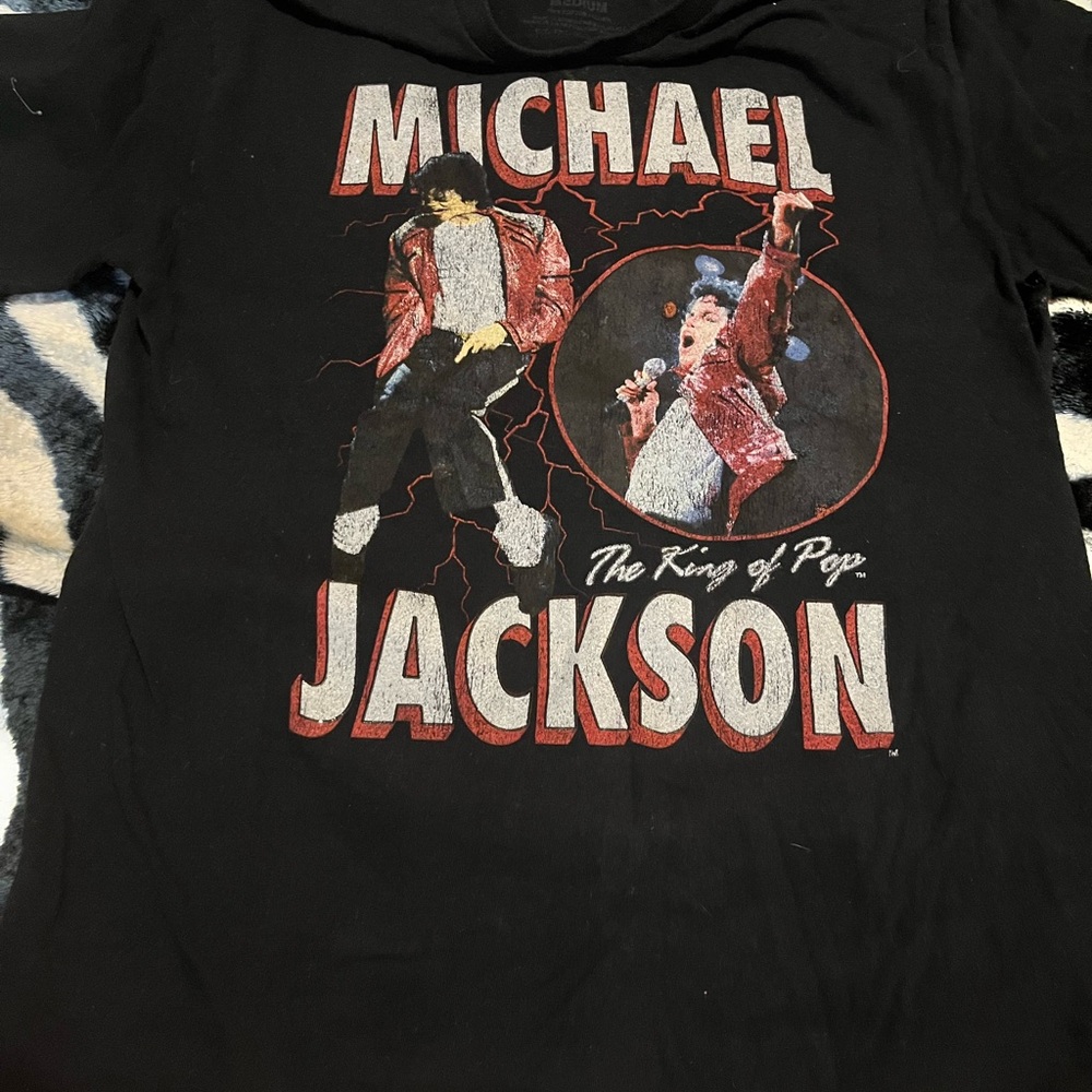 Michael Jackson Black Graphic  T-Shirt